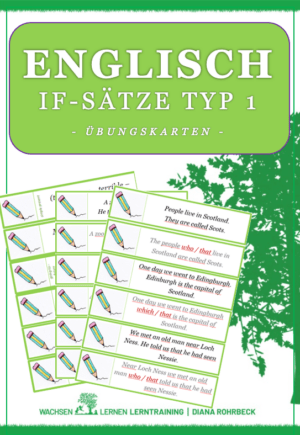 Englisch If-Sätze Typ 1 Übungskarten von Wachsenlernen LRS-Training Online