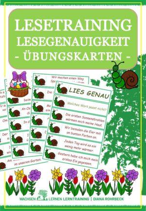 Lesegenauigkeit Lesekarten Ostern. Erstellt von Diana Rohrbeck LRS-Förderung online