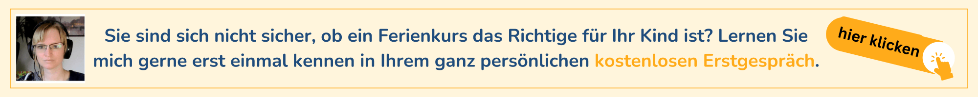 kostenloses Erstgespräch für Ferienkurse