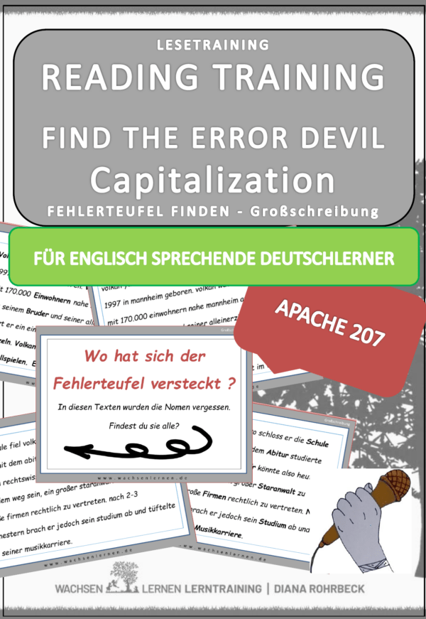 Fehlerteufel Apache207 Spezial Lesekarten Großschreibung